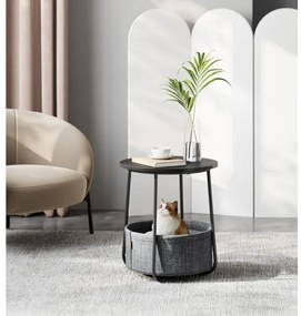 NOIRA oldalsó asztal fekete/szürke