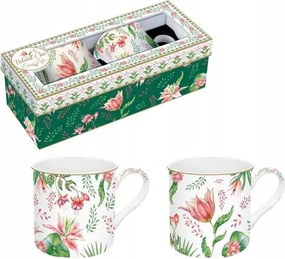 Porcelán Bögrék Botanic Chic Kert Virágokkal Bögre Szett x 2 db