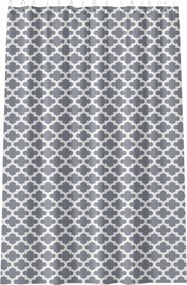 Zuhanyfüggöny 180x180 CM Szürke Fehér Geometrikus Fürdőszoba Mintás