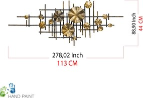 Mihrimah fém fali dekoráció, 113×7 cm – TR279ENZ2533
