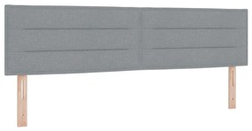 vidaXL Boxspring Ágy Mattal Világosszürke 180x200 cm Szövet