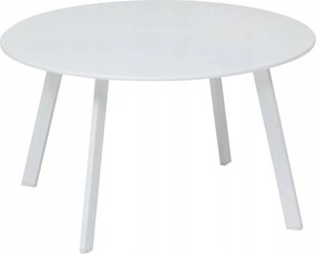 Kerti Asztal Fém Ø 70 CM Fehér 70X70X40 CM