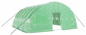 zöld acélvázas melegház 36 m² 6 x 6 x 2,85 m