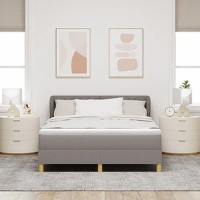 Boxspring Ágy Matraccal Taupe Színben, 140x190 cm, Szövet