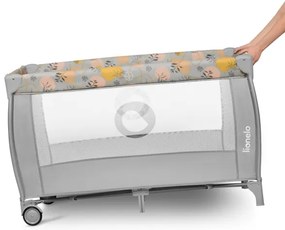 Lionelo - STEFI PLUS utazóágy, rózsaszín-sárga