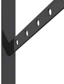 4 db fekete rozsdamentes acél polctartó 30x2,5x15,5 cm