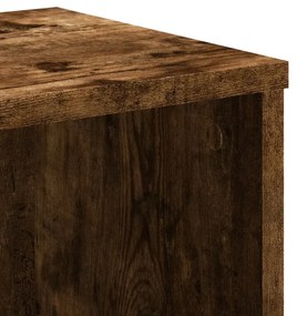 füstös tölgy színű szerelt fa könyvszekrény 50x25x105 cm