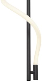 Modern fekete fali lámpa LED-del, 3 fokozatban dimmelhető - Twirl