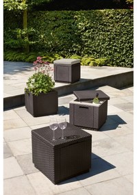 Sötétszürke kerti puff Cube – Keter