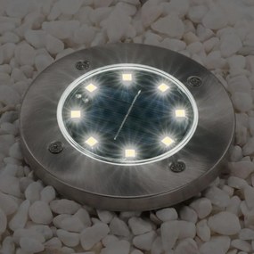 Napelemes beépített kerti világítás készlet 8 LED 12 db