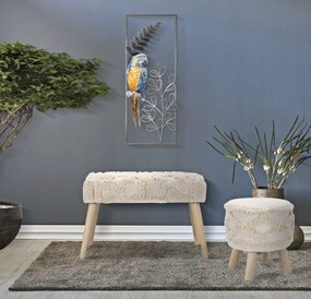 Vas fali panel papagáj 28,6x2,5x74,3cm