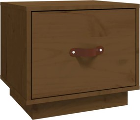 vidaXL mézbarna tömör fenyőfa éjjeliszekrény 40 x 34 x 35 cm