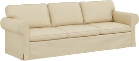 vidaXL Kanapé Krém 215 x 82 x 80 cm szövet
