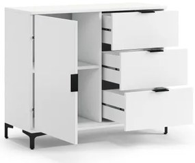 Fehér LORA fiókos komód