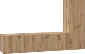 vidaXL TV szekrény garnitúra 3 pcs Artisan tölgy Faanyag