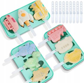 P/05 BPA-mentes szilikon fagylaltforma fedĆvel 3db-os szett