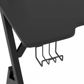 fekete Y-lábú gamer asztal 90 x 60 x 75 cm
