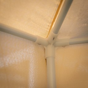 Kerti pavilon sátor, 3,9x2,5x3,9m, bézs/fekete, RINGE TYP 2+6 oldal