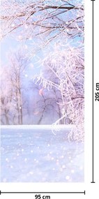 Fotótapéta ajtóra - Fagyos tél (95x205cm)