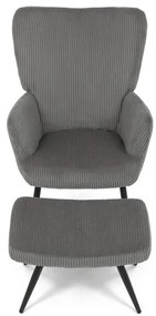 Szürke Corduroy Relax Fotel. AK-L7285 GREY6
