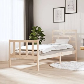 Small Single tömör fenyőfa ágykeret 75 x 190 cm