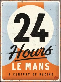 Fém tábla 24h du Mans - A Centrury of Racing, (30 x 40 cm)