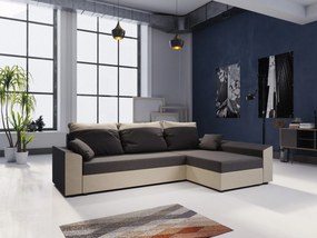 Sarok ülőgarnitúra Paragon L (bézs + barna) (J). 1057371
