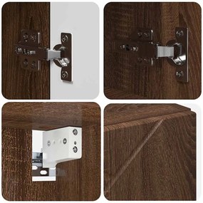 Fürdőszoba bútor szett 4 pcs barna tölgy 61 x 35 x 64 cm