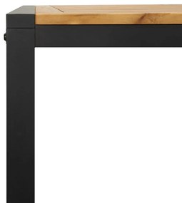 tömör akácfa kerti asztal U-alakú lábakkal 140 x 80 x 75 cm