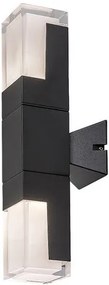 RÁBALUX 77127 DARVAS Modern Kültéri Fali Lámpa Fekete IP44