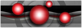 Poszterek 200x66 Piros gömbök Absztrakt