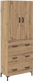 vidaXL Magasfiú fiókkal Artisan tölgy 69,5 x 34 x 180 cm Faanyag