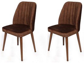 Alfa Brown and Walnut étkezőszék szett, 2 db
