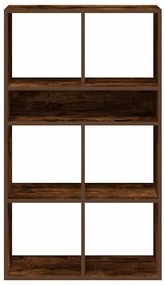 könyvszekrény füstös tölgy 66x31x112 cm szerelt fa
