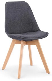 Erich étkezőszék, sötétszürke / bükkfa