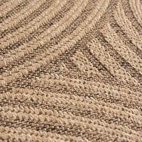 Barna kerek kültéri-beltéri szőnyeg ø 120 cm Timber 1401 – Ayyildiz Carpets
