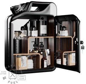 Koupelnová skříňka / kanistr - Bathroom Cabinet, Nano Black, 6 variant - Danish Fuel variáns: Red Gum