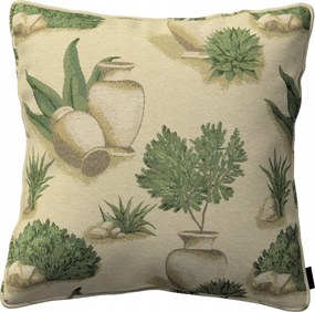 Párnahuzat 60x60 bézs-zöld növényi motívum