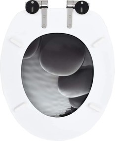 2 db kőmintás MDF WC-ülőke lassan csukódó fedéllel