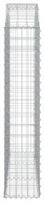 Íves horganyzott vas gabion kosár 150x30x140/160 cm