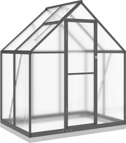 vidaXL antracitszürke alumínium melegház alapvázzal 169 x 114 x 202 cm