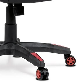 Gamer szék, hintaszék, fekete szövet, KA-G408 RED