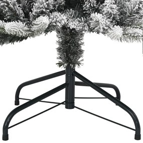 műkarácsonyfa 300 LED-del és pelyhes hóval 180 cm