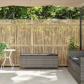 Barna polyrattan kerti pad párnával 110x30x40,5 cm