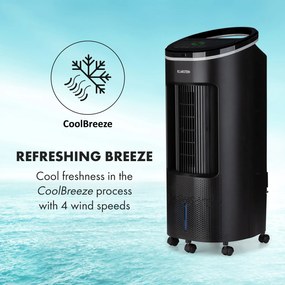 Klarstein IceWind Plus, 4 az 1-ben léghűtő, ventilátor, párásító, légtisztító, 330 m³/ó, 65 W, 7 liter, 4 sebesség, oszcilláció, ionizátor, időzítő, távirányító, mobil