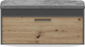 MIX Parma cipősszekrény, antracit-tölgy