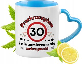 Születésnap 30 30-es 30-as Kék Bögre Szív Alakú Füllel Ajándék