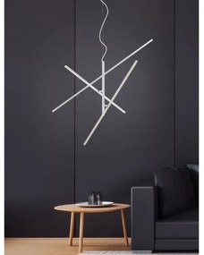 Trio - LED Dimmelhető csillár zsinóron TIRIAC 3xLED/8,5W/230V fehér