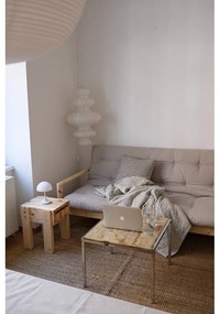 Bézs len kinyitható kanapé 205 cm Knob – Karup Design
