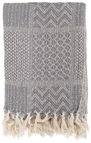 Throw szürke pamut takaró, 130 x 160 cm - Bloomingville